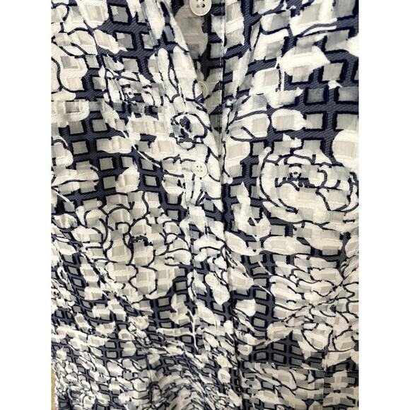 Betsey Johnson Blue/White Sleeveless Dress - Size 12 (NWT) - Picture 3 of 6